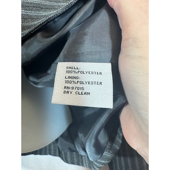 NEW Atelier Blazer Size 10 Gray Heather Pinstripe Button Front LS $240 Women A10 - Picture 4 of 9